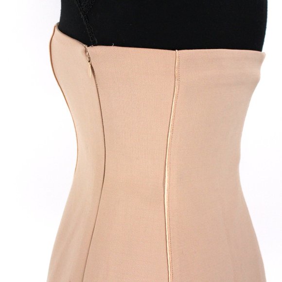 SIR The Label Adrien Bandeau Strapless A-Line Mini Dress X-Small Tan Fit & Flare - Picture 5 of 7